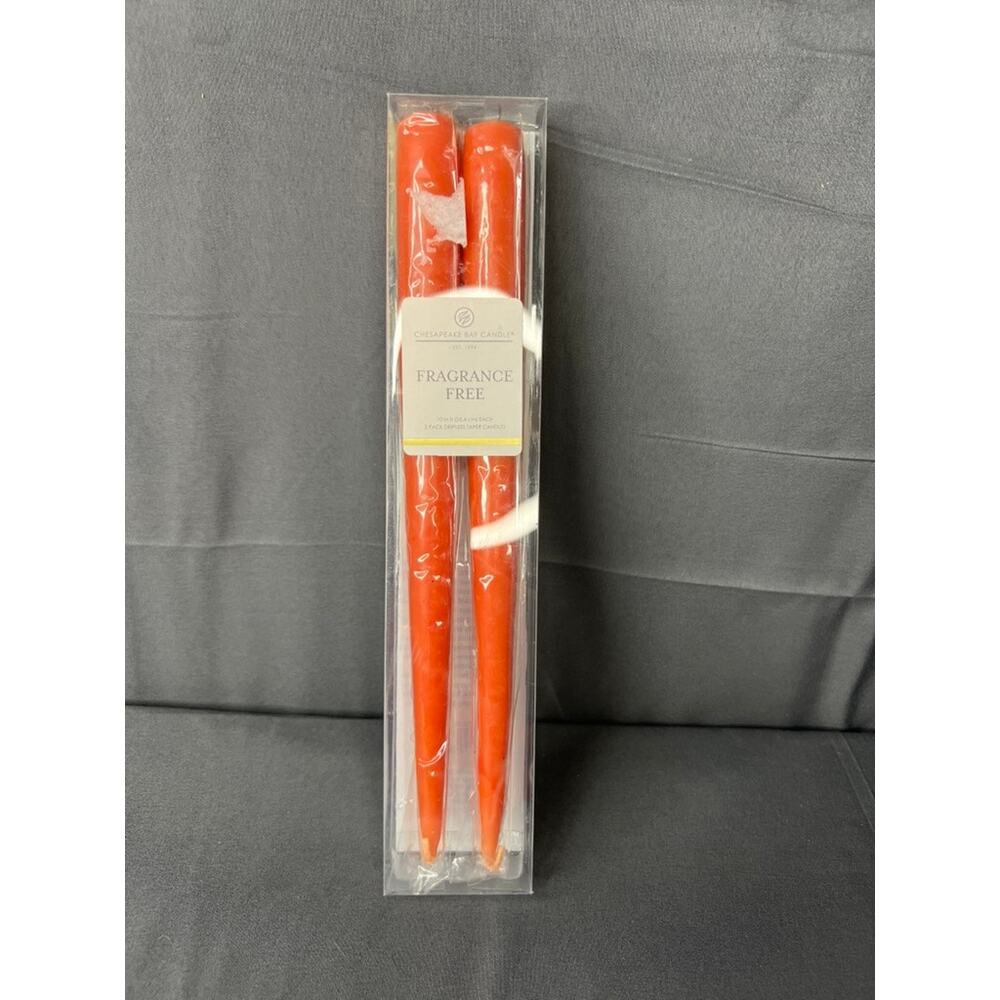 Chesapeake Bay Orange Candlestick Set NIP